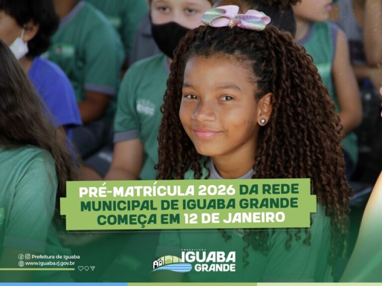 Pré-Matrícula 2026 de Iguaba Grande: Início em 12 de Janeiro e Mais de Mil Vagas Disponíveis