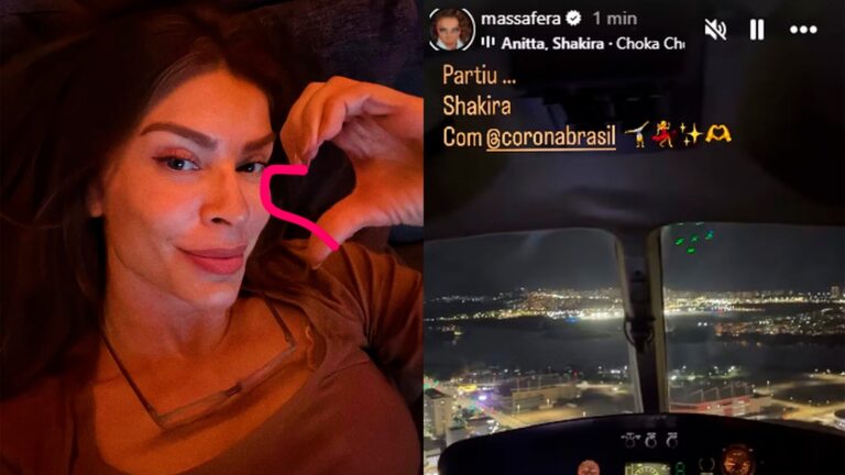 Grazi Massafera Surpreende ao Chegar de Helicóptero para Show da Shakira em Copacabana