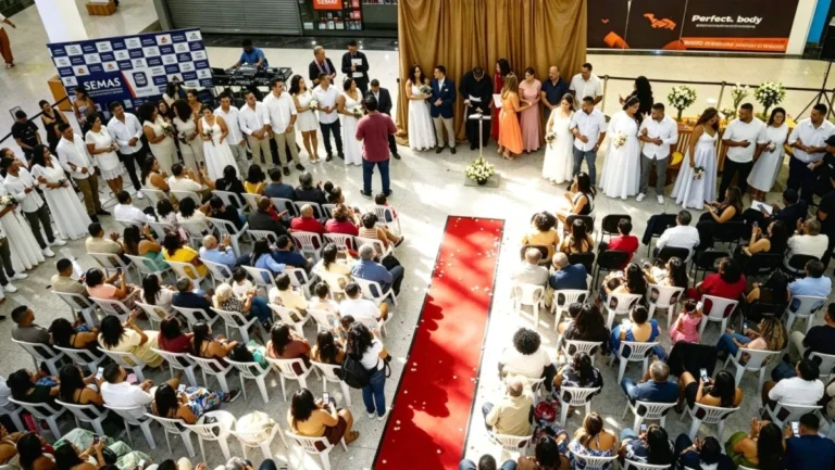 Casamento Comunitário oficializa união de 36 casais em Nova Iguaçu Casamento Comunitário oficializa união de 36 casais em Nova Iguaçu