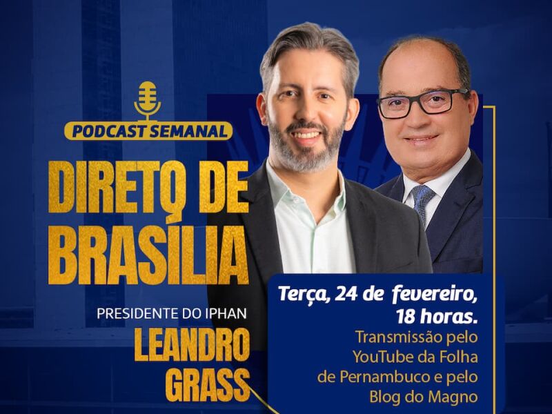Leandro Grass, Presidente do Iphan, é o Convidado do Podcast ‘Direto de Brasília’ Leandro Grass, Presidente do Iphan, é o Convidado do Podcast 'Direto de Brasília'