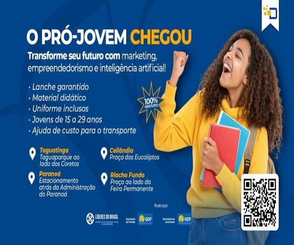 Pró-Jovem Digital: 640 Vagas Gratuitas para Jovens do DF em 2024 Pró-Jovem Digital: 640 Vagas Gratuitas para Jovens do DF em 2024