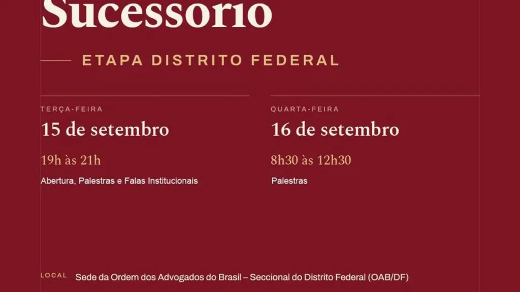 Circuito Nacional de Direito Sucessório em Brasília reúne especialistas para debater inovações e des