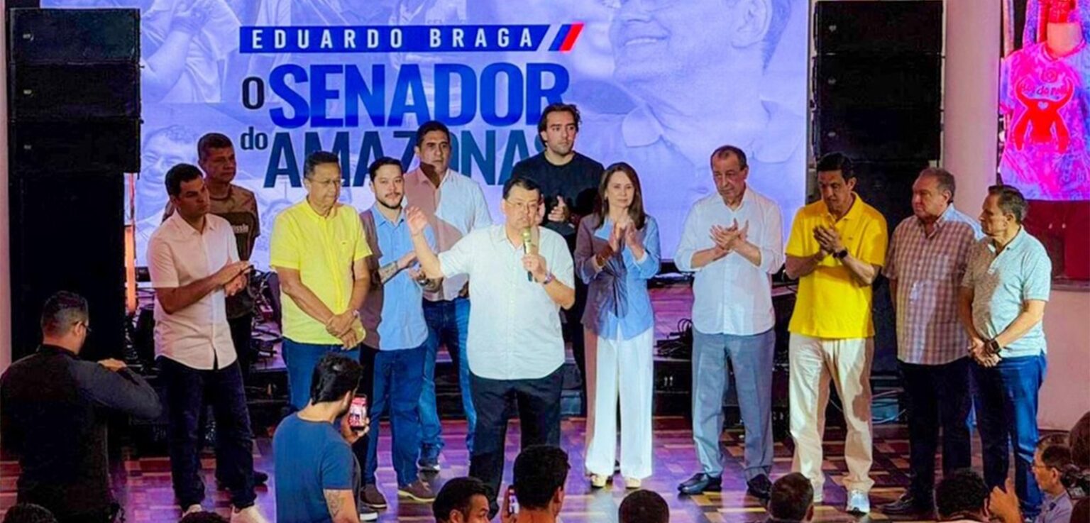 Eleições 2026 no AM: Eduardo Braga realiza confraternização sem David Almeida e com apoio de Omar Az