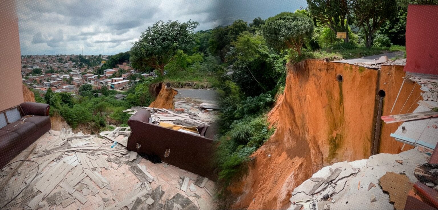 Cratera em Manaus: Aumento da Erosão Coloca Residências em Perigo Cratera em Manaus: Aumento da Erosão Coloca Residências em Perigo