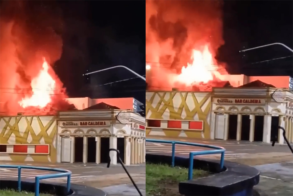 Incêndio Devastador Atinge o Bar Caldeira em Manaus Incêndio Devastador Atinge o Bar Caldeira em Manaus