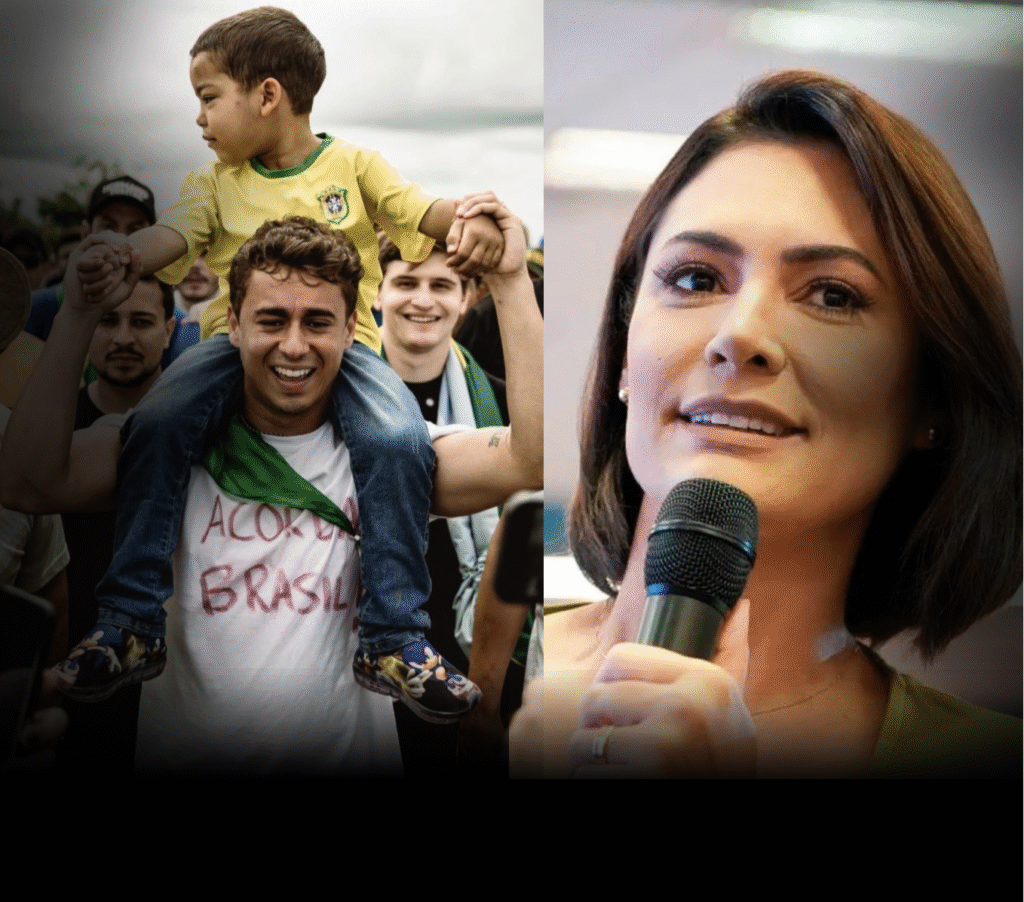 Michelle Bolsonaro Apoia Nikolas Ferreira em Caminhada Rumo a Brasília