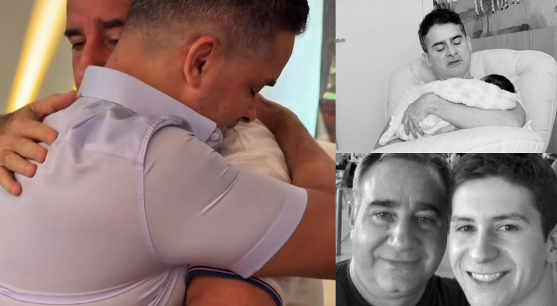 Um Abraço que Transmite Emoção: David Almeida e Délcio Santos Enfrentam a Perda de Seus Filhos Um Abraço que Transmite Emoção: David Almeida e Délcio Santos Enfrentam a Perda de Seus Filhos