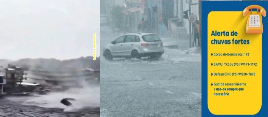 Alerta de Temporal: Santarém e Região em Vigilância Após Chuvas e Redemoinhos Alerta de Temporal: Santarém e Região em Vigilância Após Chuvas e Redemoinhos