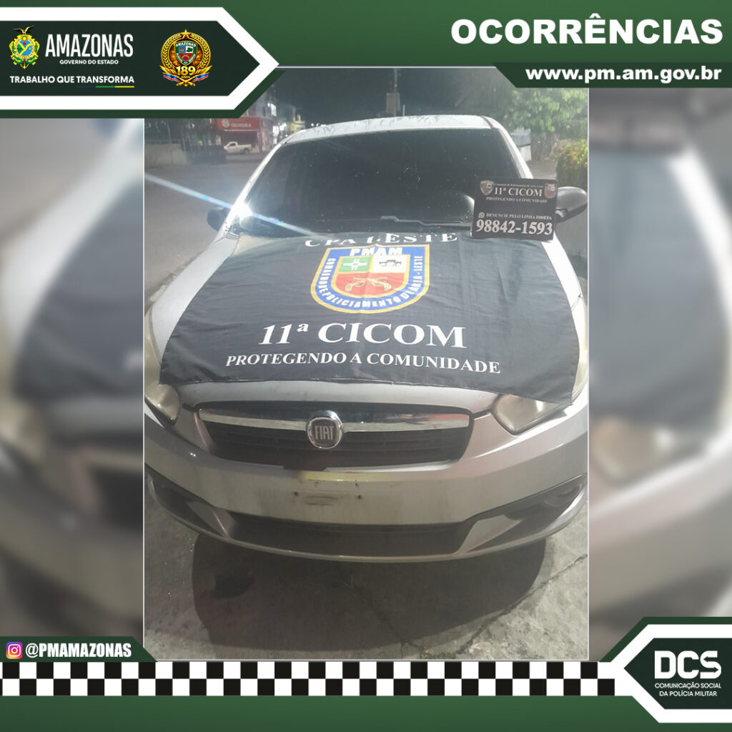 Polícia Militar do Amazonas Recupera Veículo Robado em Manaus Polícia Militar do Amazonas Recupera Veículo Robado em Manaus