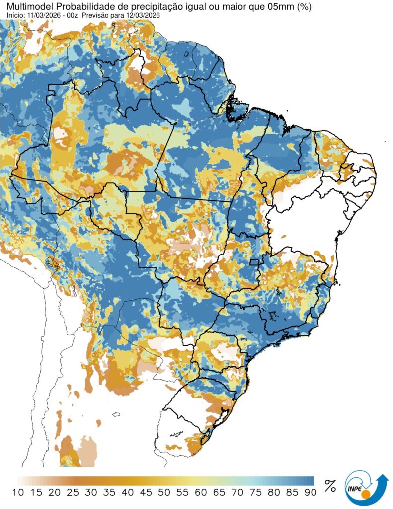 Chuva Intensa e Temperaturas Amenas: Previsão do Tempo para o Sul e Sudeste do Brasil