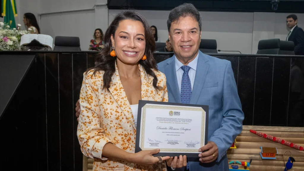 Alepa reconhece Daniela Filomeno com título de Cidadã Paraense pela valorização do estado Alepa reconhece Daniela Filomeno com título de Cidadã Paraense pela valorização do estado