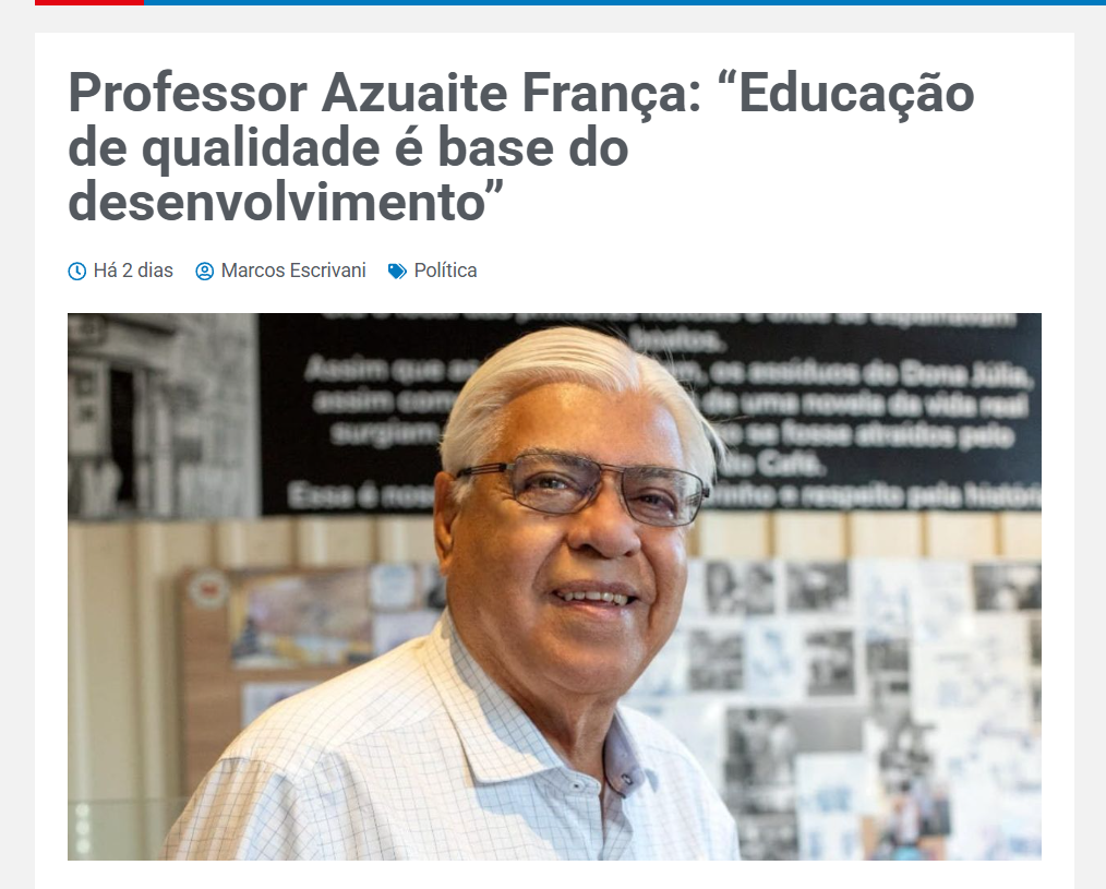 Vice-Presidente do CPP Destaca Importância da Educação em Publicação Impactante Vice-Presidente do CPP Destaca Importância da Educação em Publicação Impactante