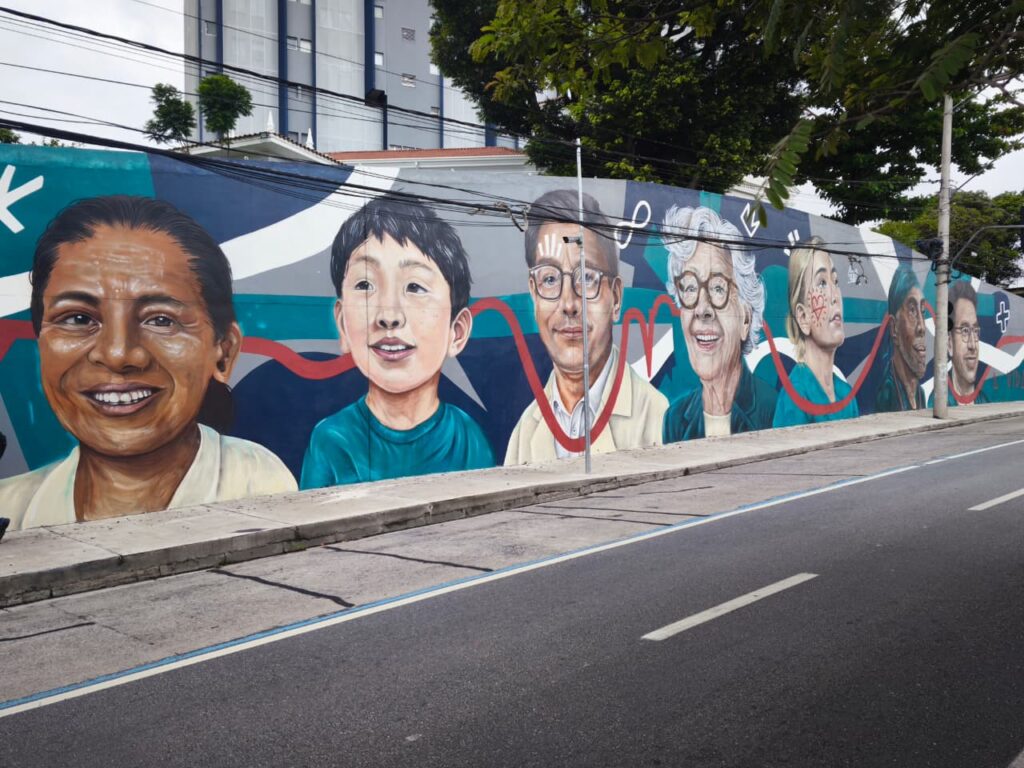 Mural Homenageia Profissionais de Saúde no Hospital Evangélico de Sorocaba Mural Homenageia Profissionais de Saúde no Hospital Evangélico de Sorocaba