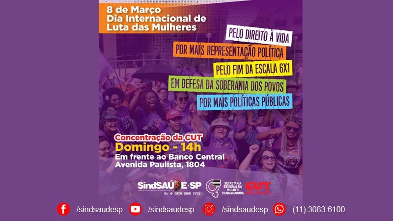 Mulheres da Saúde se Mobilizam no 8M Contra o Feminicídio em São Paulo Mulheres da Saúde se Mobilizam no 8M Contra o Feminicídio em São Paulo