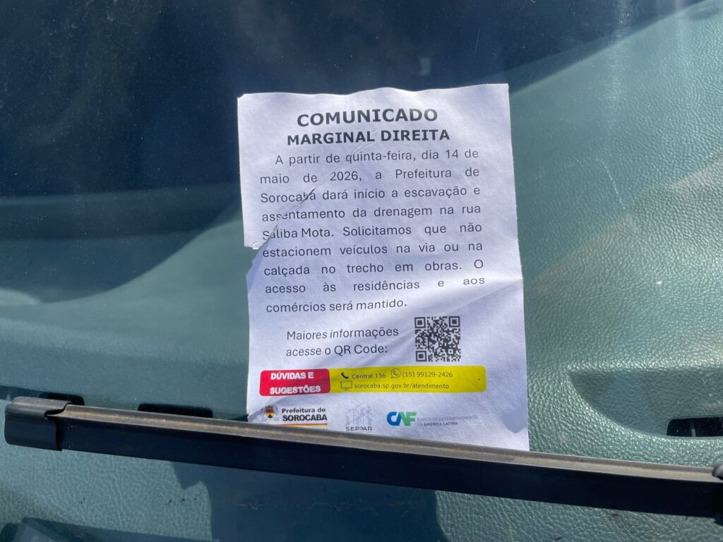 Obras da Marginal Direita em Sorocaba Começam com Interdição de Rua