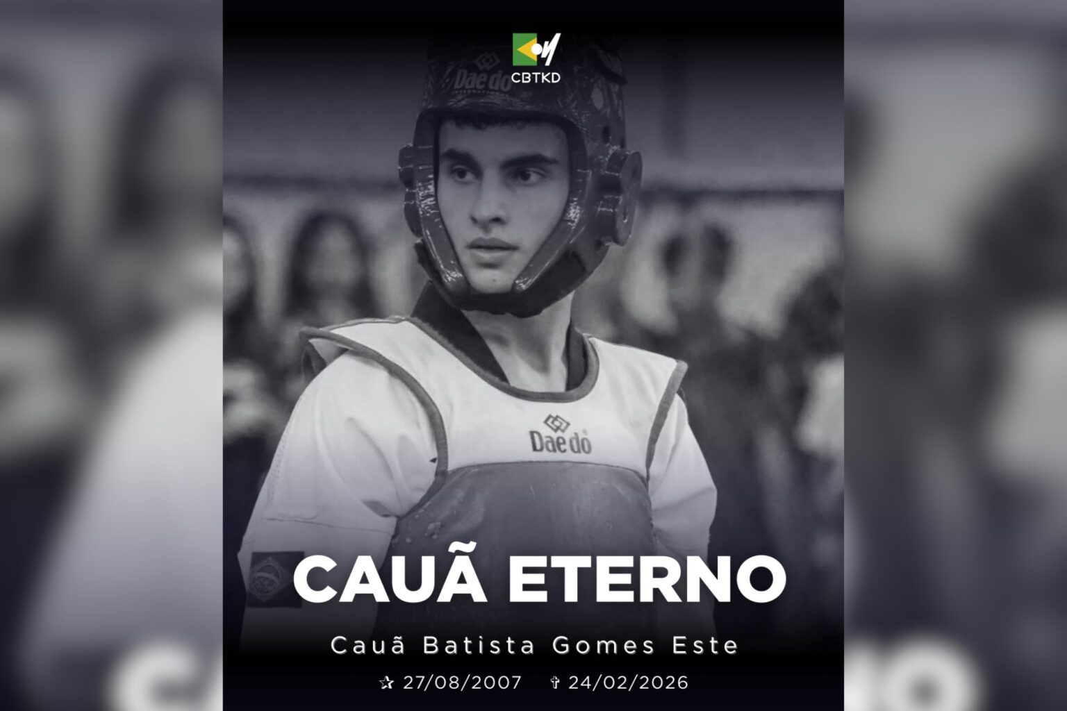 Tragédia no Taekwondo: Cauã Batista falece aos 18 anos no RJ