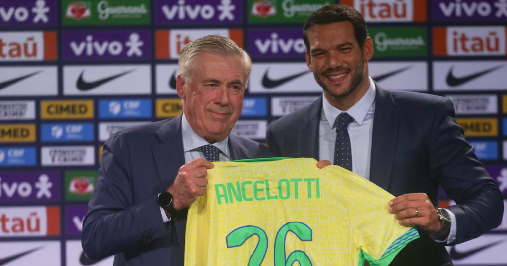 Presidente da CBF Garante Ancelotti na Seleção até 2030: Confiança Total Presidente da CBF Garante Ancelotti na Seleção até 2030: Confiança Total