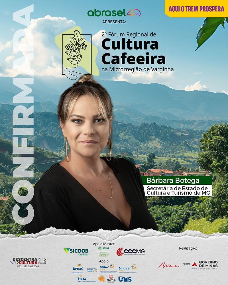 Bárbara Botega Confirmada no 2º Fórum Regional de Cultura Cafeeira de Varginha Bárbara Botega Confirmada no 2º Fórum Regional de Cultura Cafeeira de Varginha