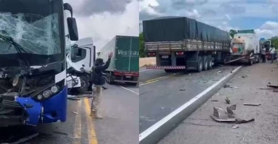 Grave Acidente Envolve Ônibus Rumo a Juazeiro do Norte na BR 116 Grave Acidente Envolve Ônibus Rumo a Juazeiro do Norte na BR 116
