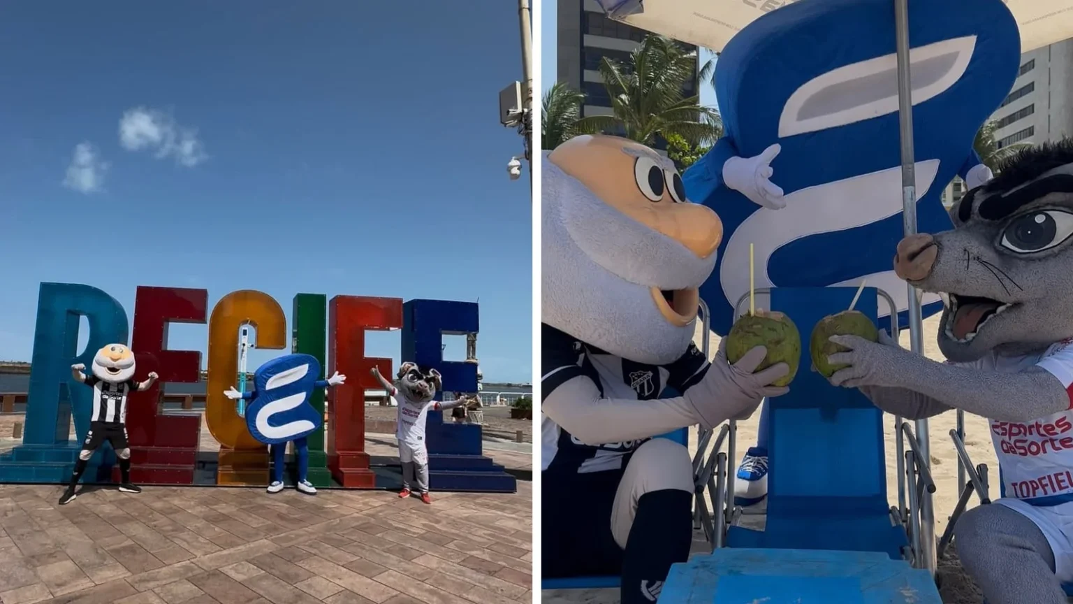 Esportes da Sorte promove encontro dos mascotes de Náutico e Ceará antes da Série B Esportes da Sorte promove encontro dos mascotes de Náutico e Ceará antes da Série B