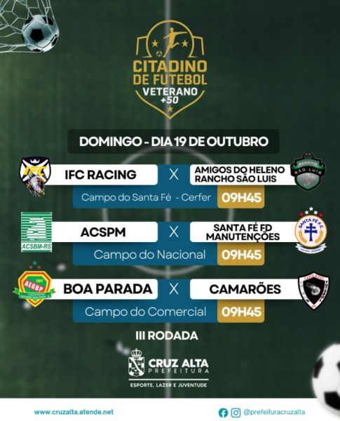 Copa de Futebol Veterano +50: Jogos Imperdíveis Neste Domingo em Cruz Alta Imagem do artigo