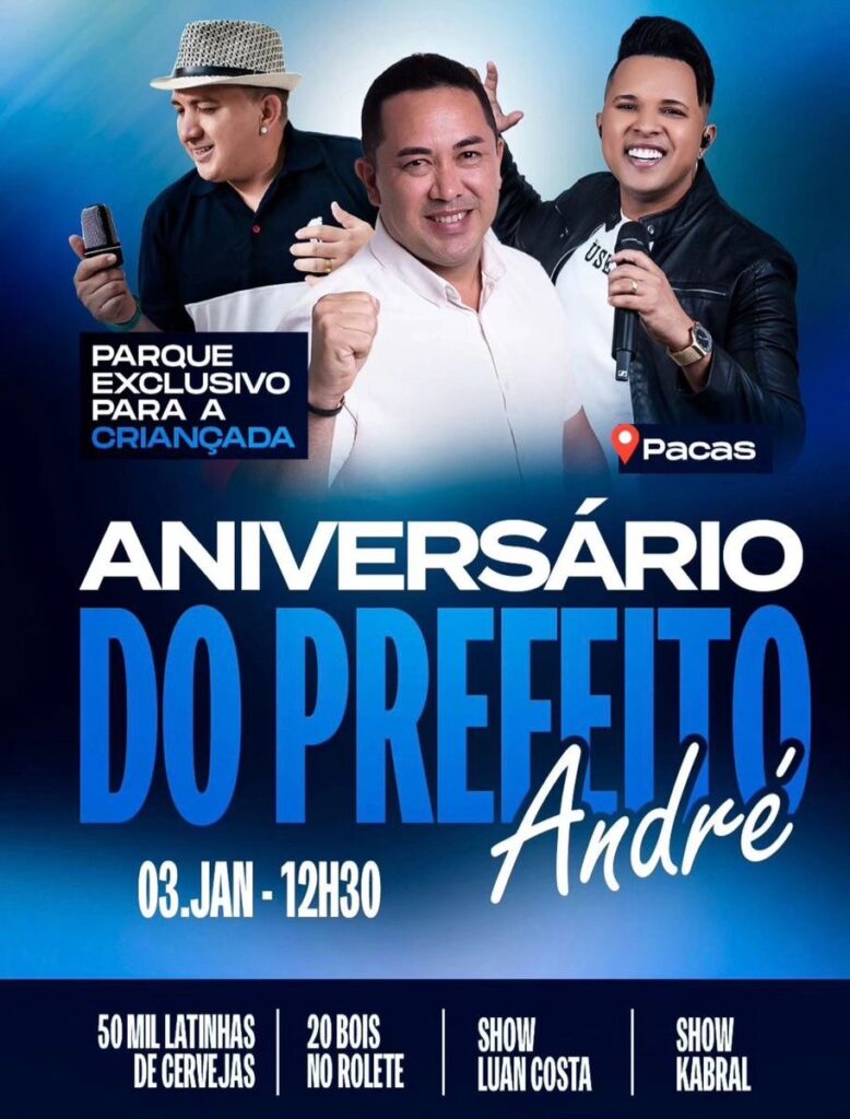 Aniversário de André da RalpNet: Festa Imperdível em Pacas com Atrações para Todos Aniversário de André da RalpNet: Festa Imperdível em Pacas com Atrações para Todos