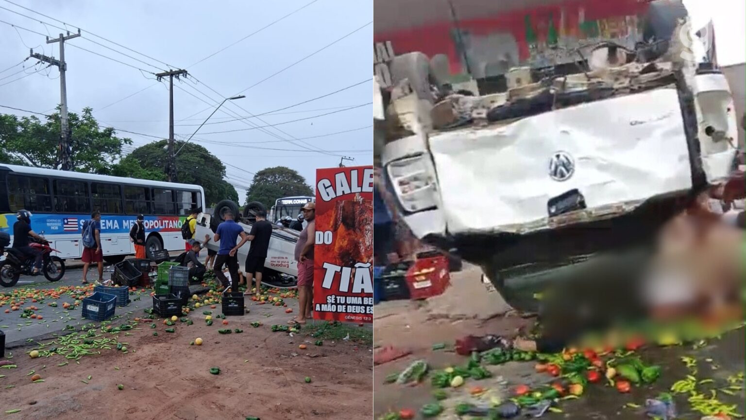 Acidente envolvendo ônibus, picape e motocicleta deixa mulher ferida na MA-201 Acidente envolvendo ônibus, picape e motocicleta deixa mulher ferida na MA-201