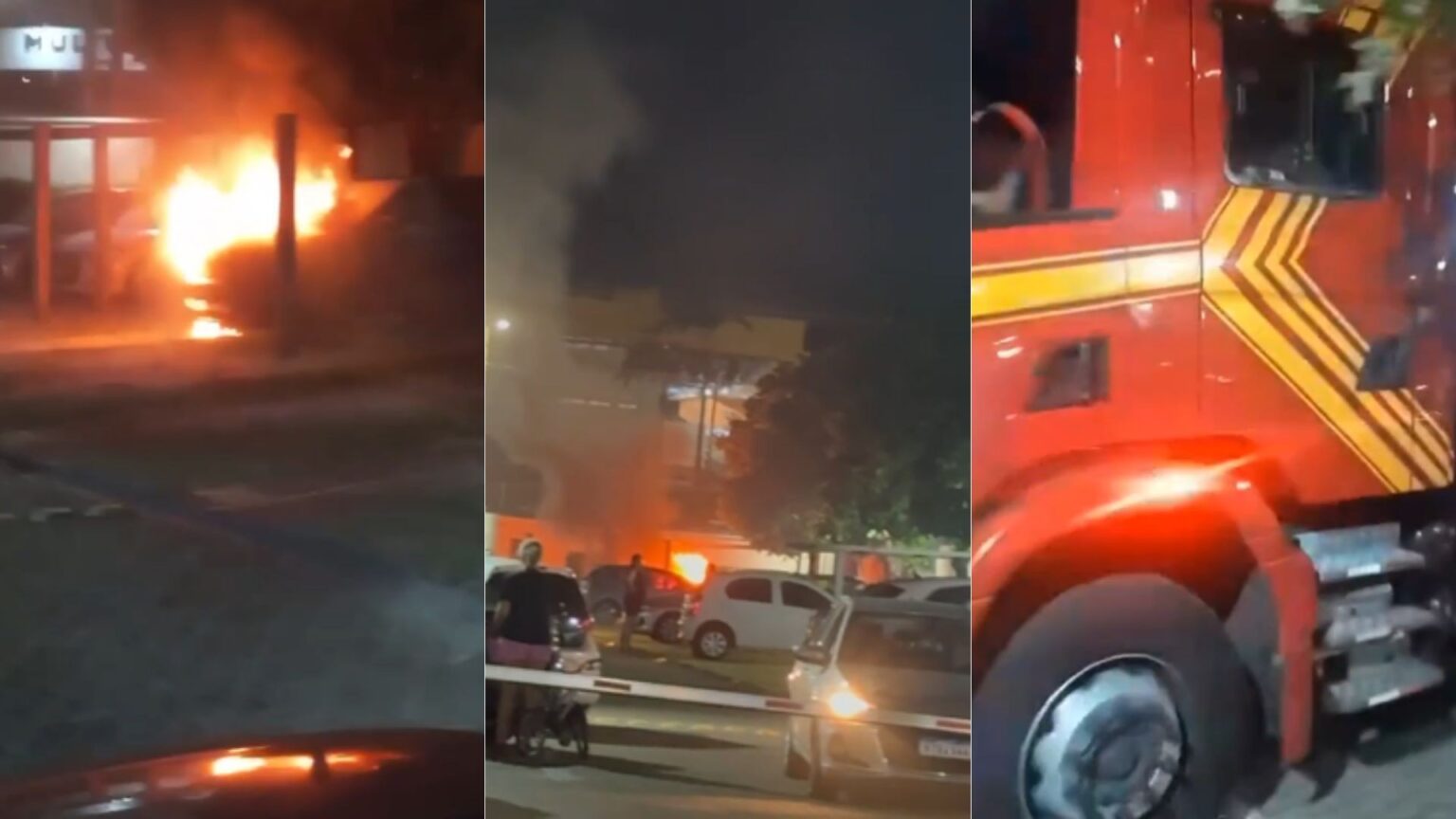 Incêndio em Carro no Estacionamento de Condomínio em São Luís Assusta Moradores Incêndio em Carro no Estacionamento de Condomínio em São Luís Assusta Moradores