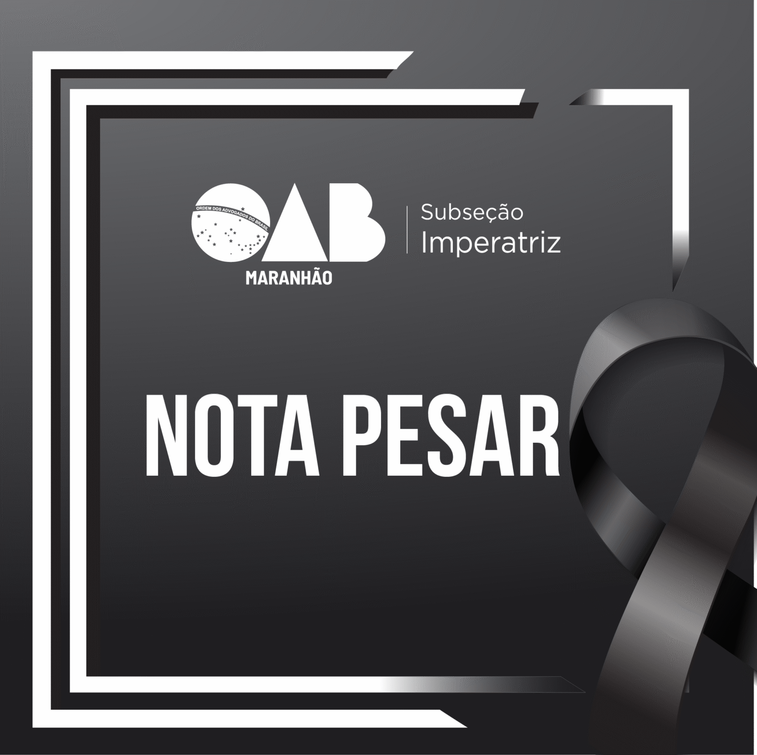 Nota de Pesar pelo Falecimento do Dr. Fernando Pedro Ávila de Medeiros Martinho - OAB-MA