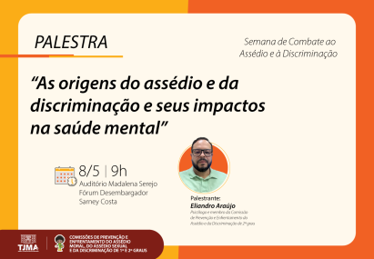 Acompanhe ao Vivo a Palestra da Semana de Combate ao Assédio e Discriminação Acompanhe ao Vivo a Palestra da Semana de Combate ao Assédio e Discriminação