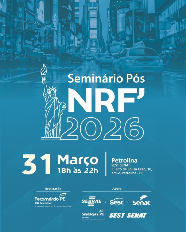 Fecomércio-PE Promove Seminários sobre Tendências do Varejo Após a NRF 2026 Fecomércio-PE Promove Seminários sobre Tendências do Varejo Após a NRF 2026