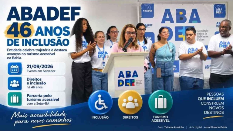 Abadef comemora 46 anos impulsionando turismo acessível na Bahia Abadef comemora 46 anos impulsionando turismo acessível na Bahia
