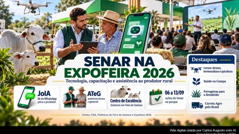 Senar revoluciona o campo na Expofeira 2026 com IA, capacitação e tecnologia rural
