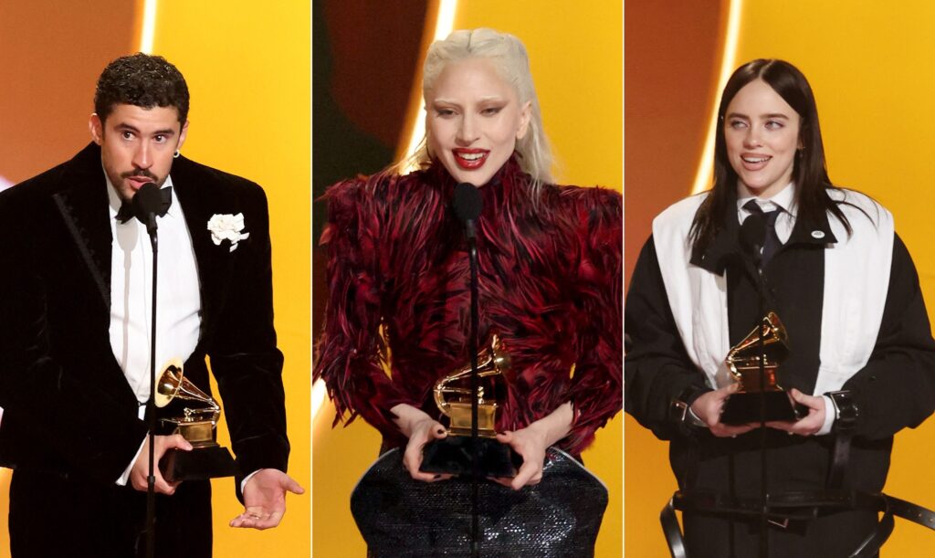 Bad Bunny Agradece ao Grammy em Espanhol em Meio a Protestos Imigratórios Bad Bunny Agradece ao Grammy em Espanhol em Meio a Protestos Imigratórios
