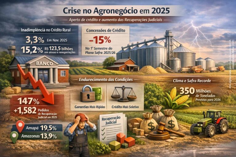 Inadimplência no Agronegócio Brasileiro Atinge Níveis Alarmantes e Crédito Rural Fica Mais Restrito em 2026 Inadimplência no Agronegócio Brasileiro Atinge Níveis Alarmantes e Crédito Rural Fica Mais Restrito