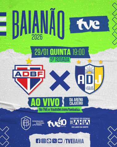 Bahia de Feira e Jequié se enfrentam na TVE: Confira todos os detalhes Bahia de Feira e Jequié se enfrentam na TVE: Confira todos os detalhes