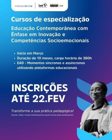 Especialização em Educação Contemporânea: Prepare-se para Inovar na Bahia Especialização em Educação Contemporânea: Prepare-se para Inovar na Bahia