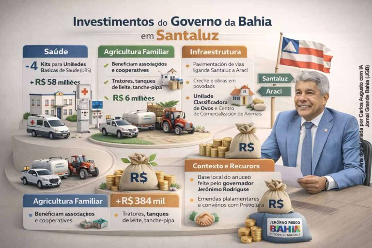 Governador Jerônimo Rodrigues Lança Pacote de Investimentos para Saúde e Infraestrutura em Santaluz Governador Jerônimo Rodrigues Lança Pacote de Investimentos para Saúde e Infraestrutura em Santaluz