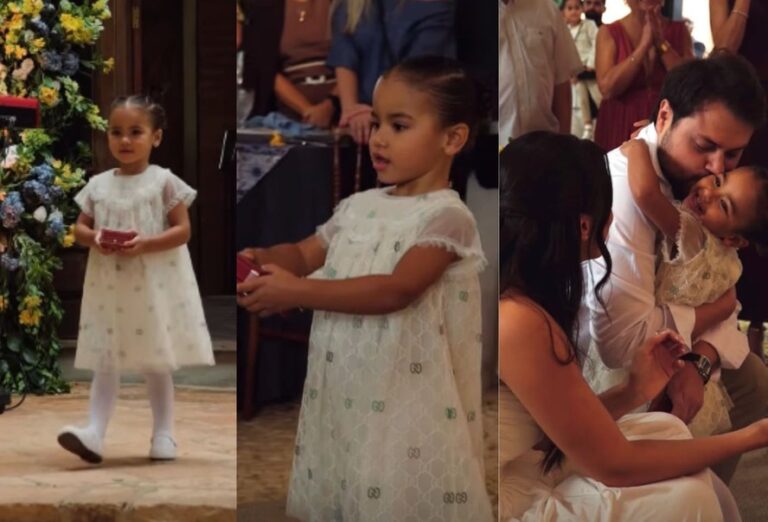 Mavie Brilha em Casamento da Tia e Encanta com sua Fofura Mavie Brilha em Casamento da Tia e Encanta com sua Fofura