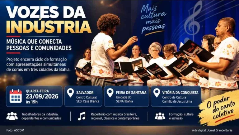 Projeto Vozes da Indústria reúne corais em Salvador, Feira de Santana e Vitória da Conquista Projeto Vozes da Indústria reúne corais em Salvador, Feira de Santana e Vitória da Conquista